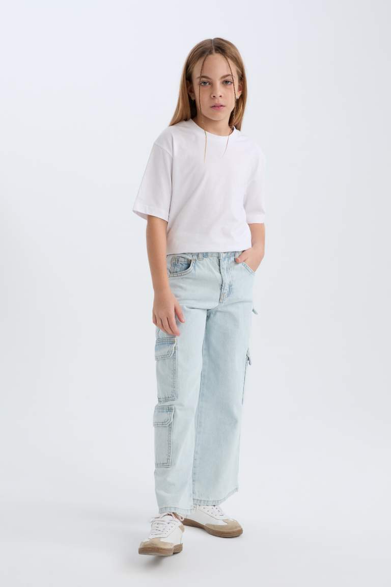 Girl Wide Leg Cargo Pants