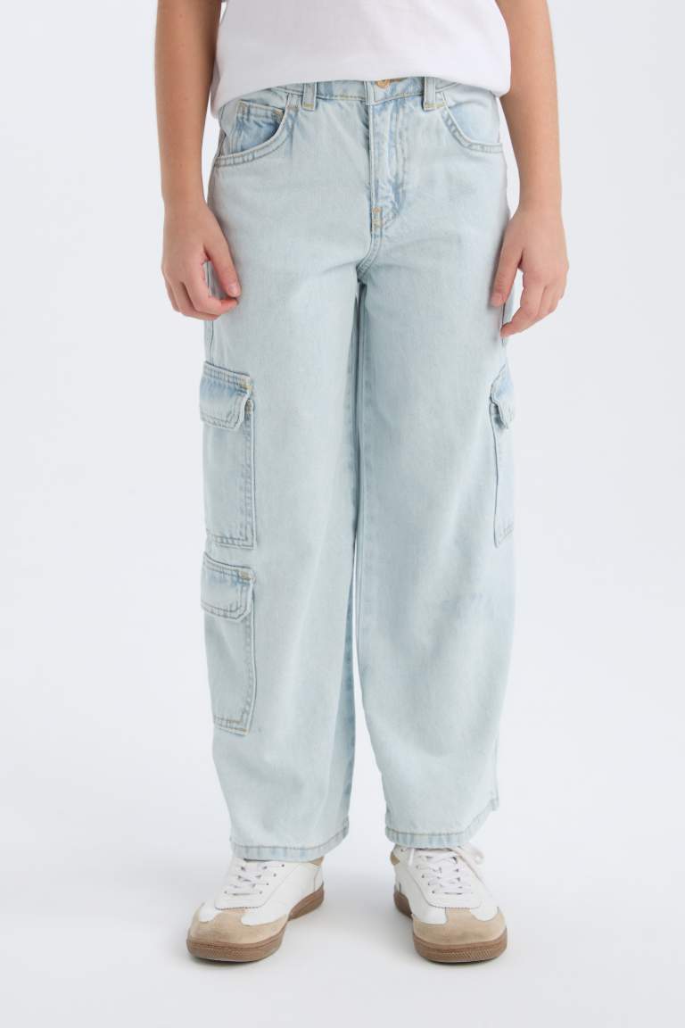 Girl Wide Leg Cargo Pants