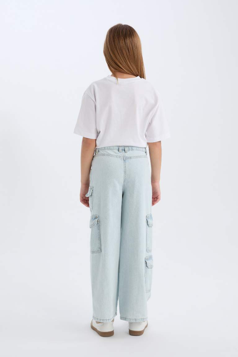 Girl Wide Leg Cargo Pants