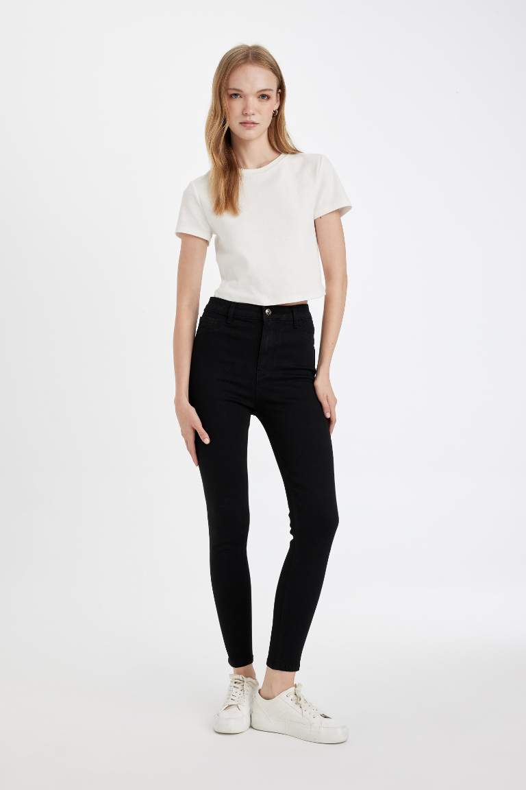 High Waist Ankle Length Jeans