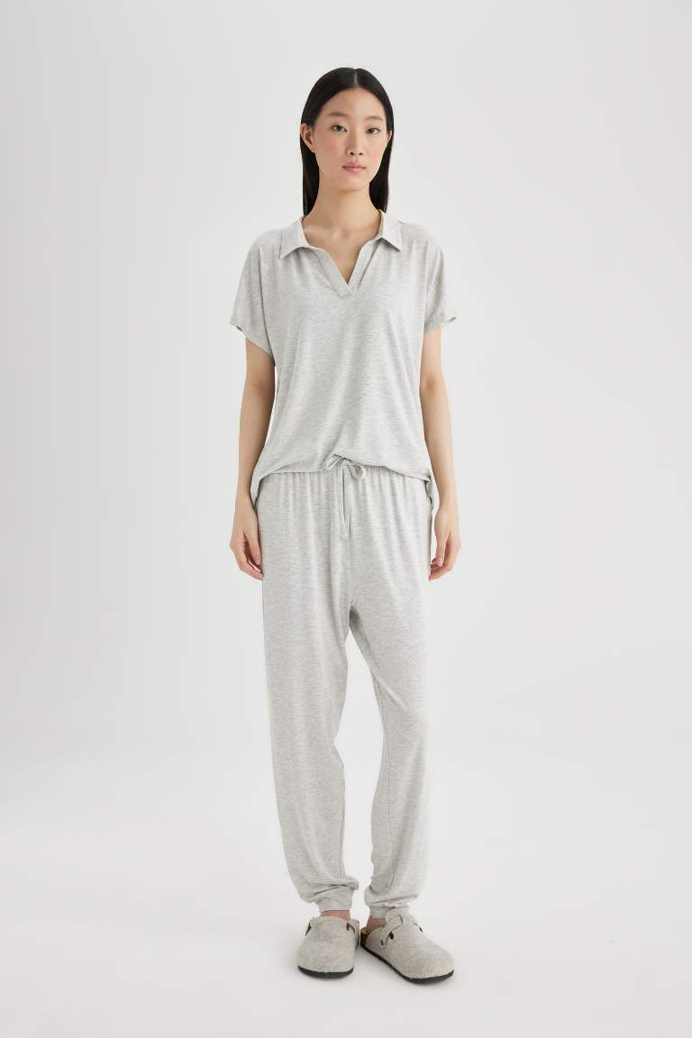 Ensemble de pyjama en viscose à coupe régulière et manches courtes de Fall in Love