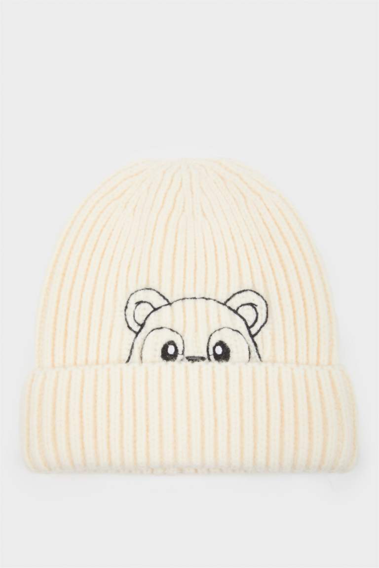 Baby Boy Embroidered Knit Beanie