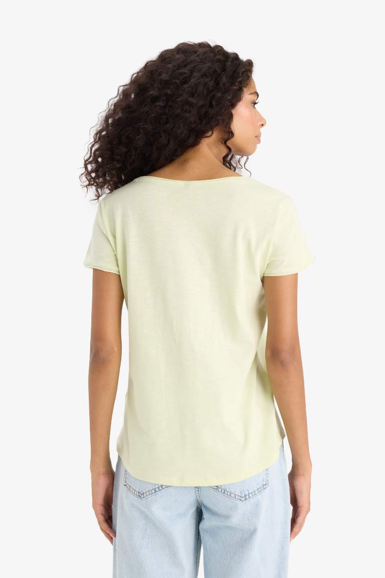 Regular Fit V Neck Short Sleeve T-Shirt