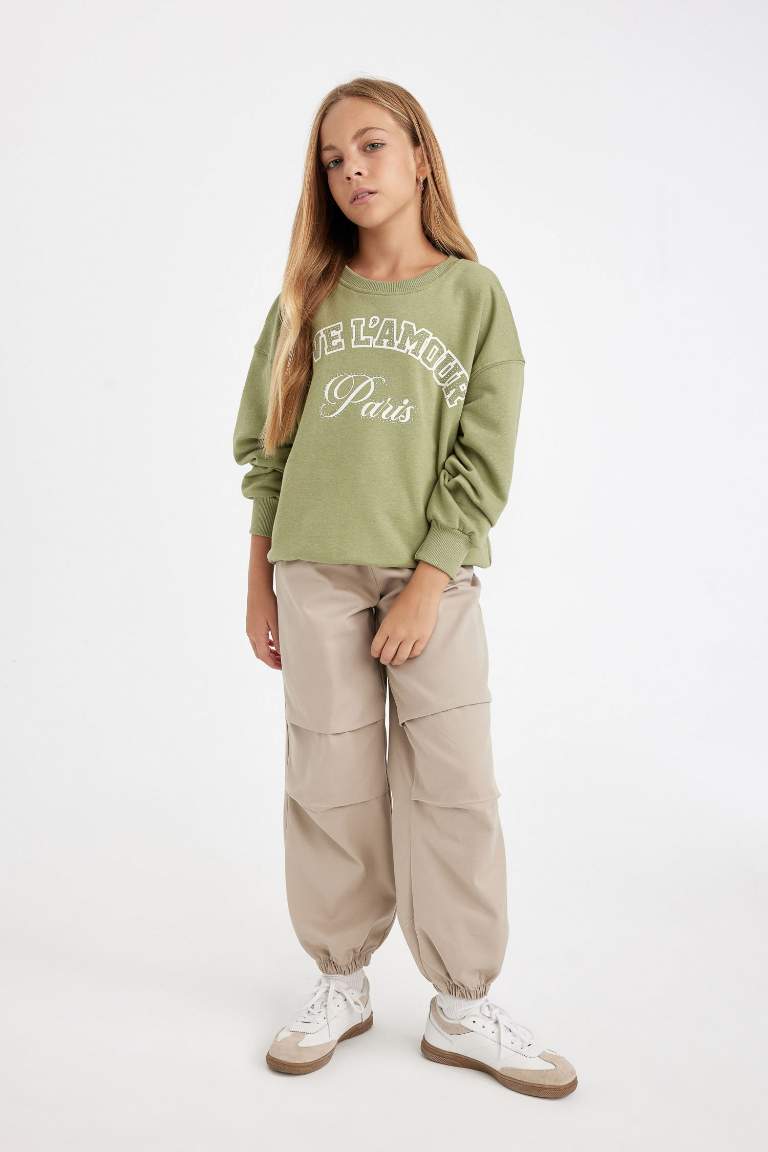 Girl Parachute Cotton Trousers