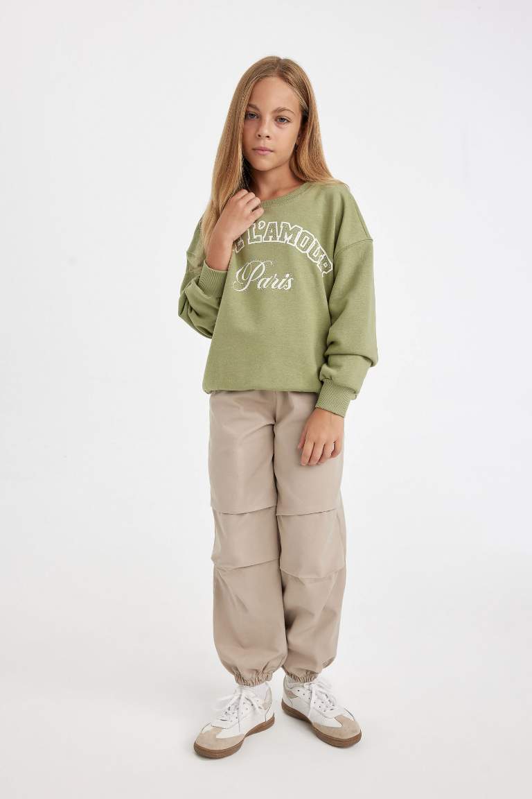 Girl Parachute Cotton Trousers