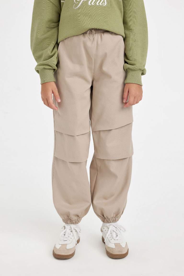 Girl Parachute Cotton Trousers