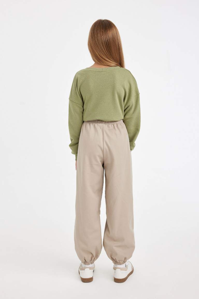 Girl Parachute Cotton Trousers