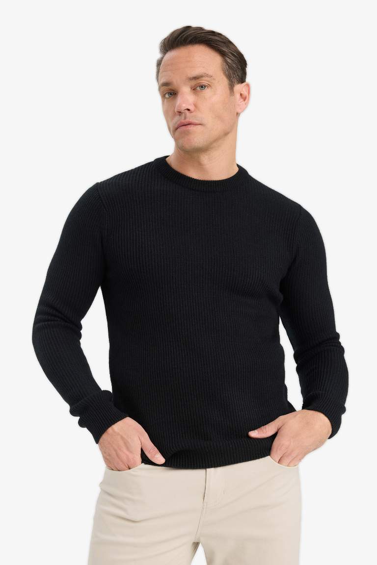 Standart Fit Bisiklet Yaka Triko Kazak