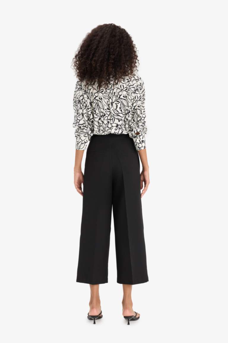 Culotte High Waist Straight Leg Trousers