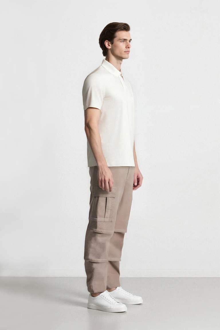 Kadife Pantolon Wide Leg Bol Rahat Kesim Kargo Cepli Düz Paça