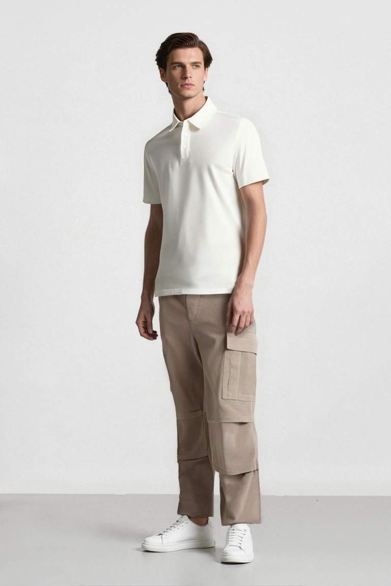 Kadife Pantolon Wide Leg Bol Rahat Kesim Kargo Cepli Düz Paça