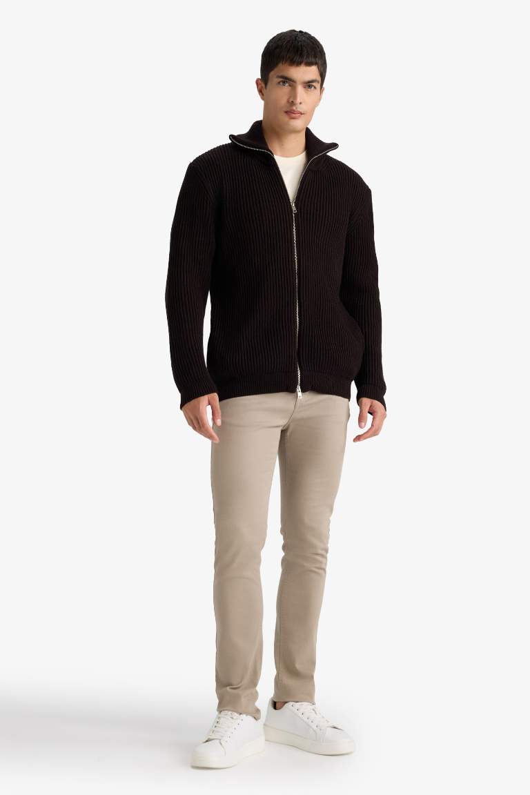 Standard Fit Turtleneck Knitwear Cardigan