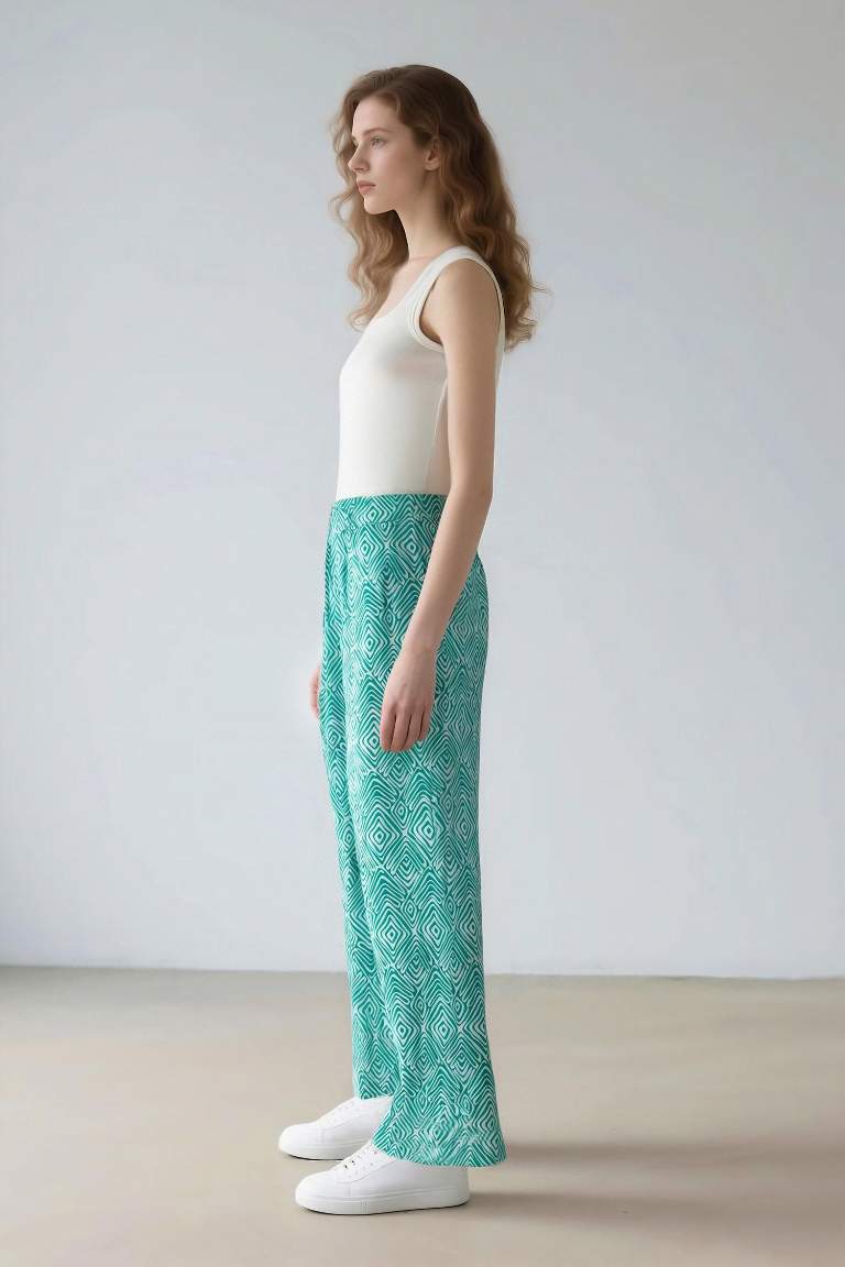 Брюки Wide Leg с принтом