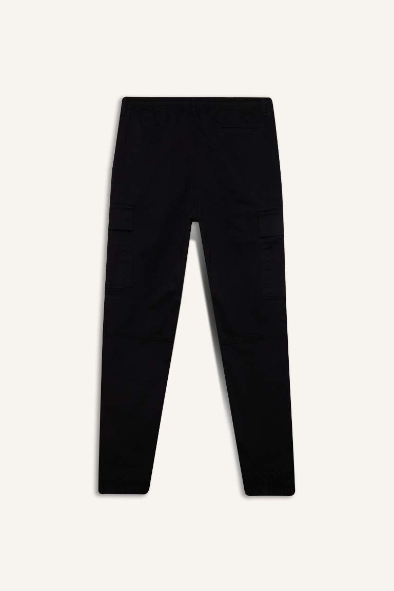 Regular Gabardin Jogger Pantolon Kargo Cepli Beli Paçası Lastikli