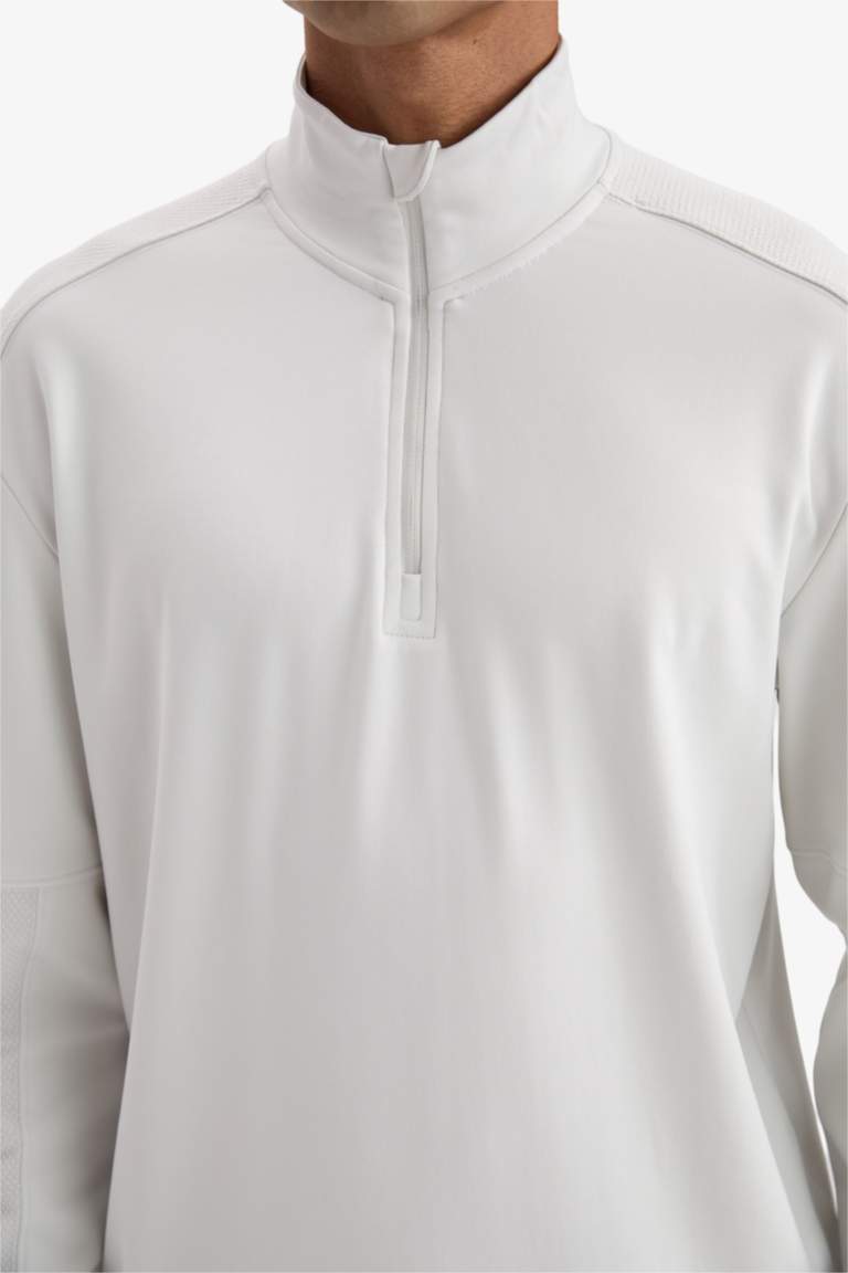 DeFactoFit Standard Fit Stand Collar Sports Sweatshirt
