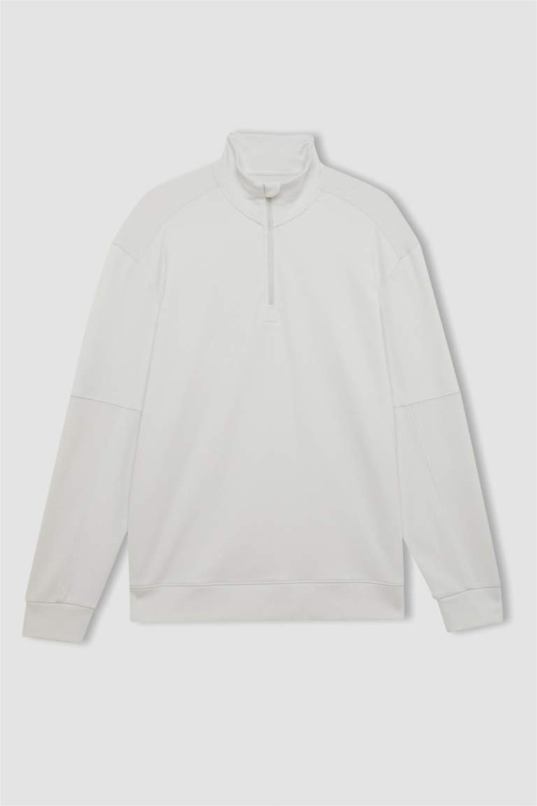 DeFactoFit Standard Fit Stand Collar Sports Sweatshirt