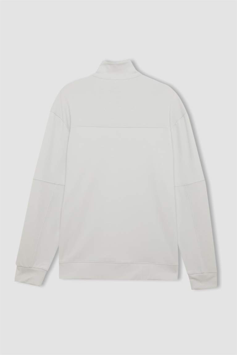 DeFactoFit Standard Fit Stand Collar Sports Sweatshirt