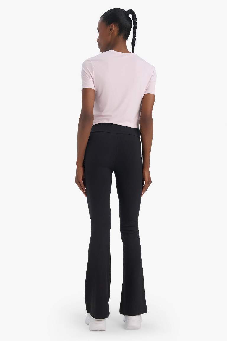 DeFactoFit flare fit спортивные брюки с высокой талией, поддержкой и стандартной длиной
