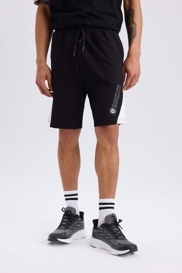 DeFactoFit NBA Brooklyn Nets Beli Bağcıklı Cepli Kısa Paça Şort
