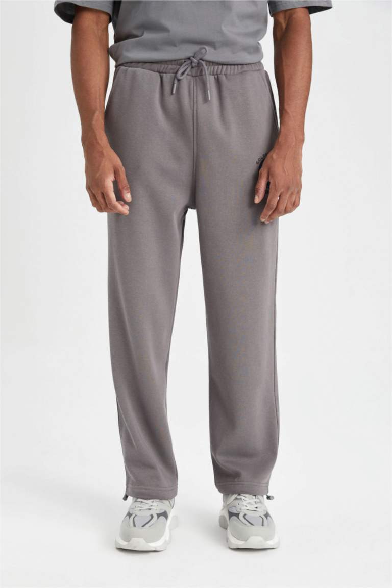 DeFactoFit NBA Golden State Warriors Jogger Eşofman Altı Wide Straight Cepli Düz Paça