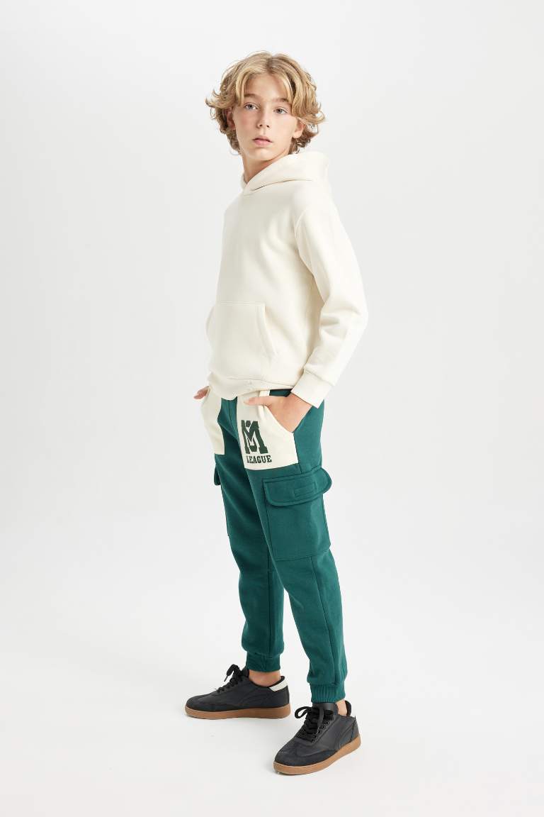 Boy Printed Cargo Jogger Sweatpants