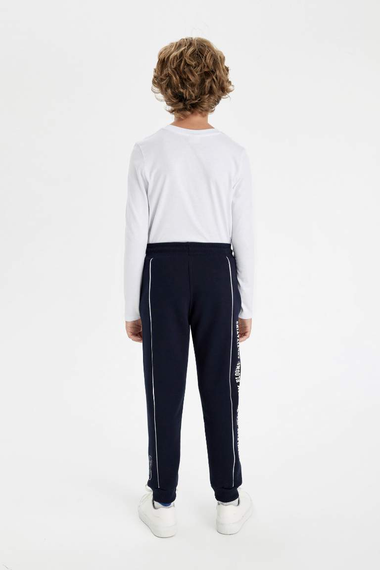 Boy Blue Printed Thick Jogger Elastic Waist Sweatpants