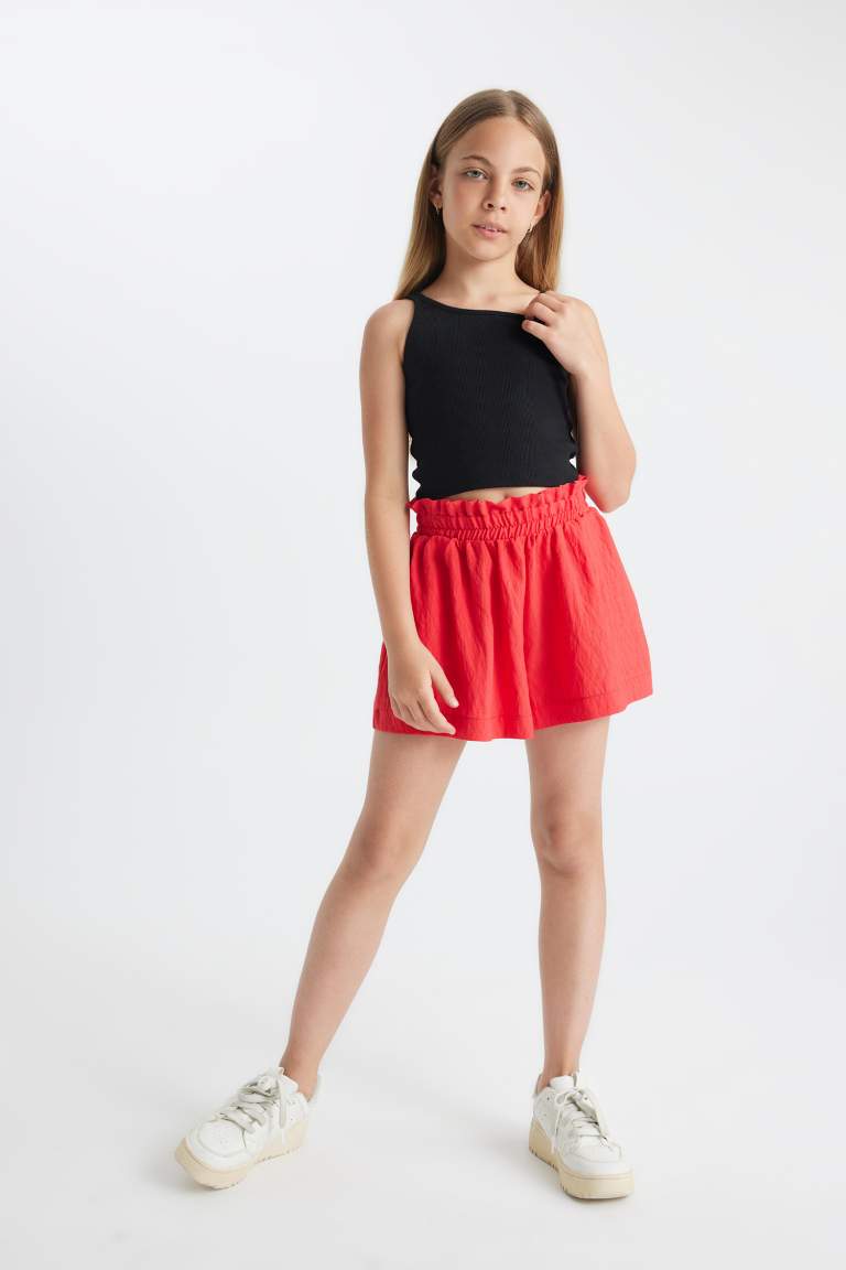 Short en Tissu Sweat Fin pour Fille