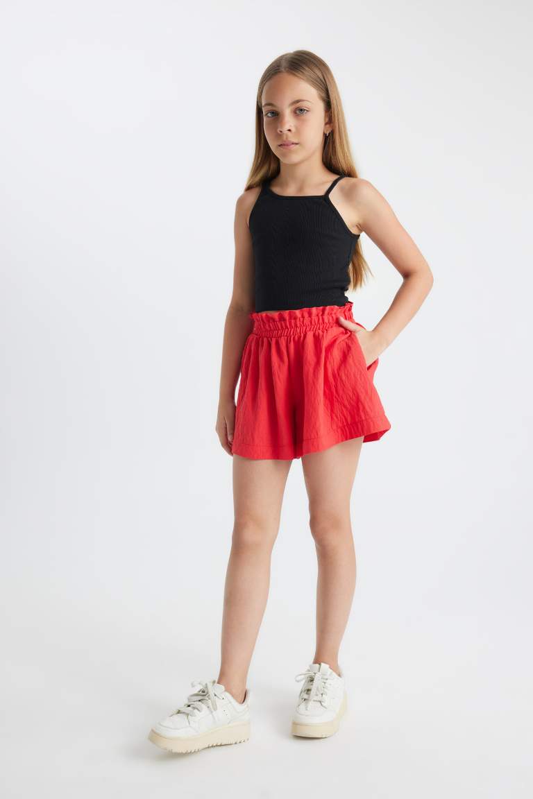 Short en Tissu Sweat Fin pour Fille