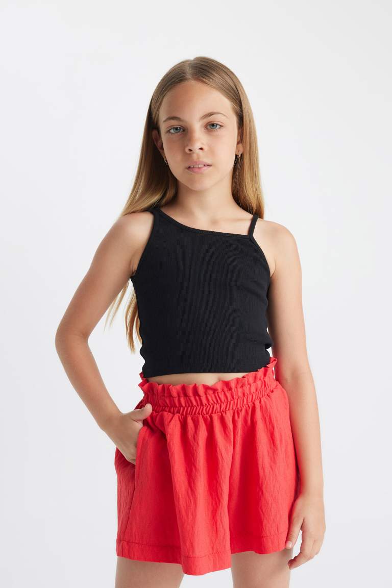 Short en Tissu Sweat Fin pour Fille