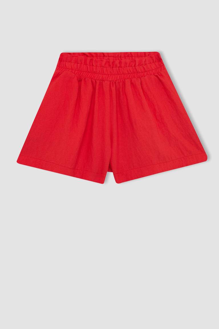 Short en Tissu Sweat Fin pour Fille