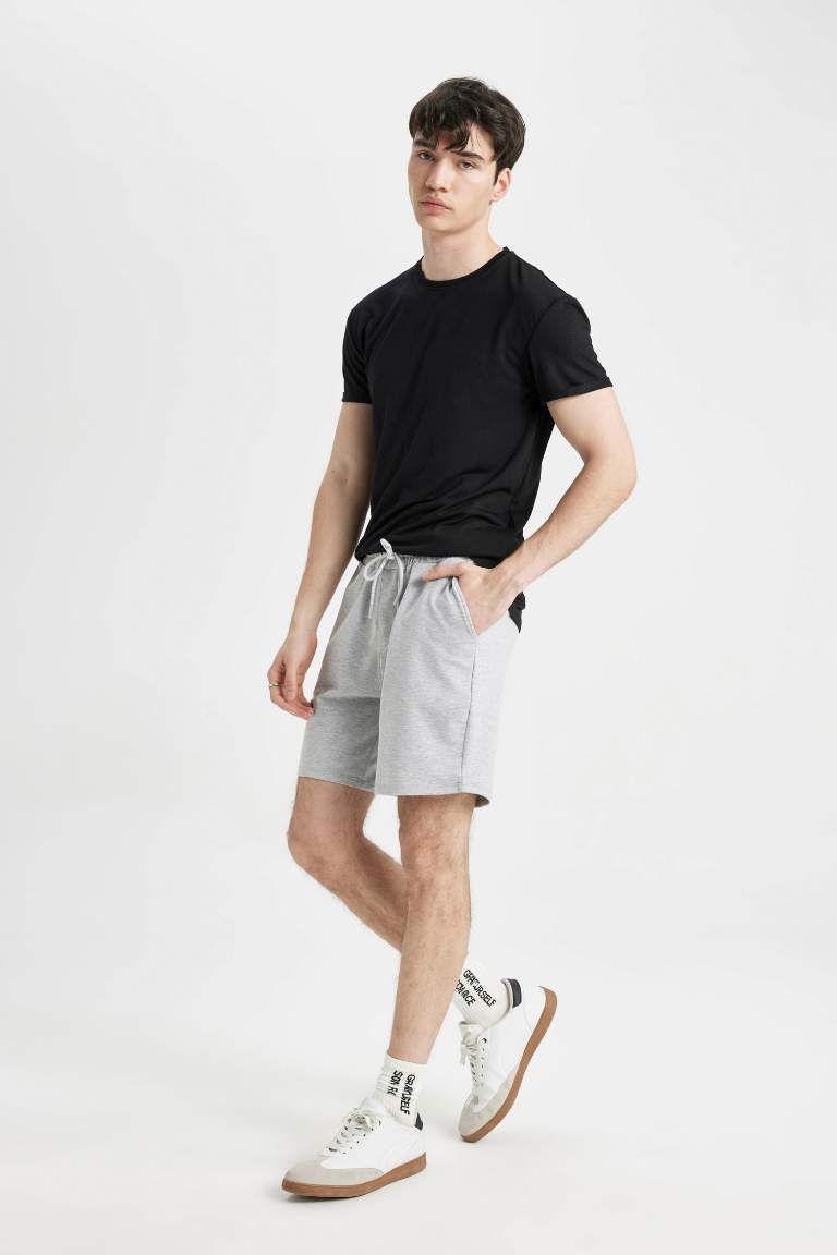 Slim Fit Regular Hem Shorts