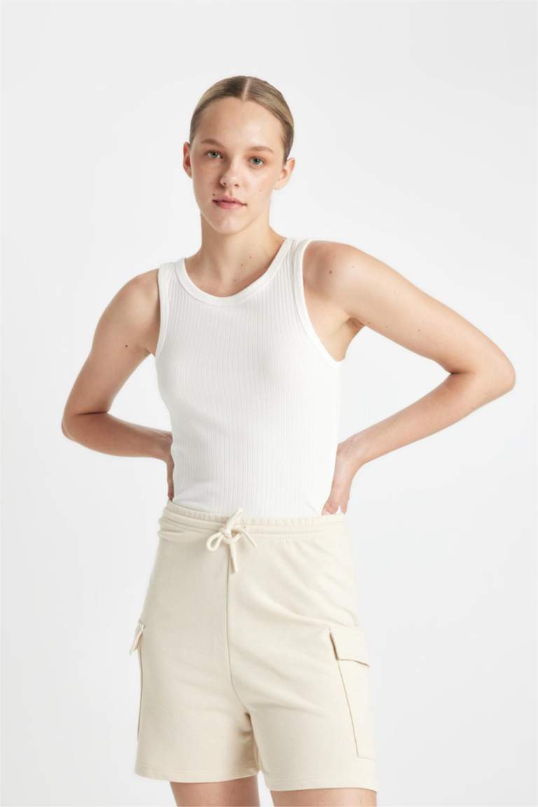 Straight Leg Thick Fabric Shorts