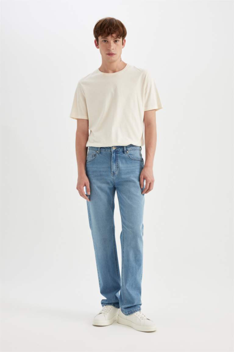 Jean Travis Mathew Homme Taille 30 - Bleu Droit - Stretch Denim - Occasion