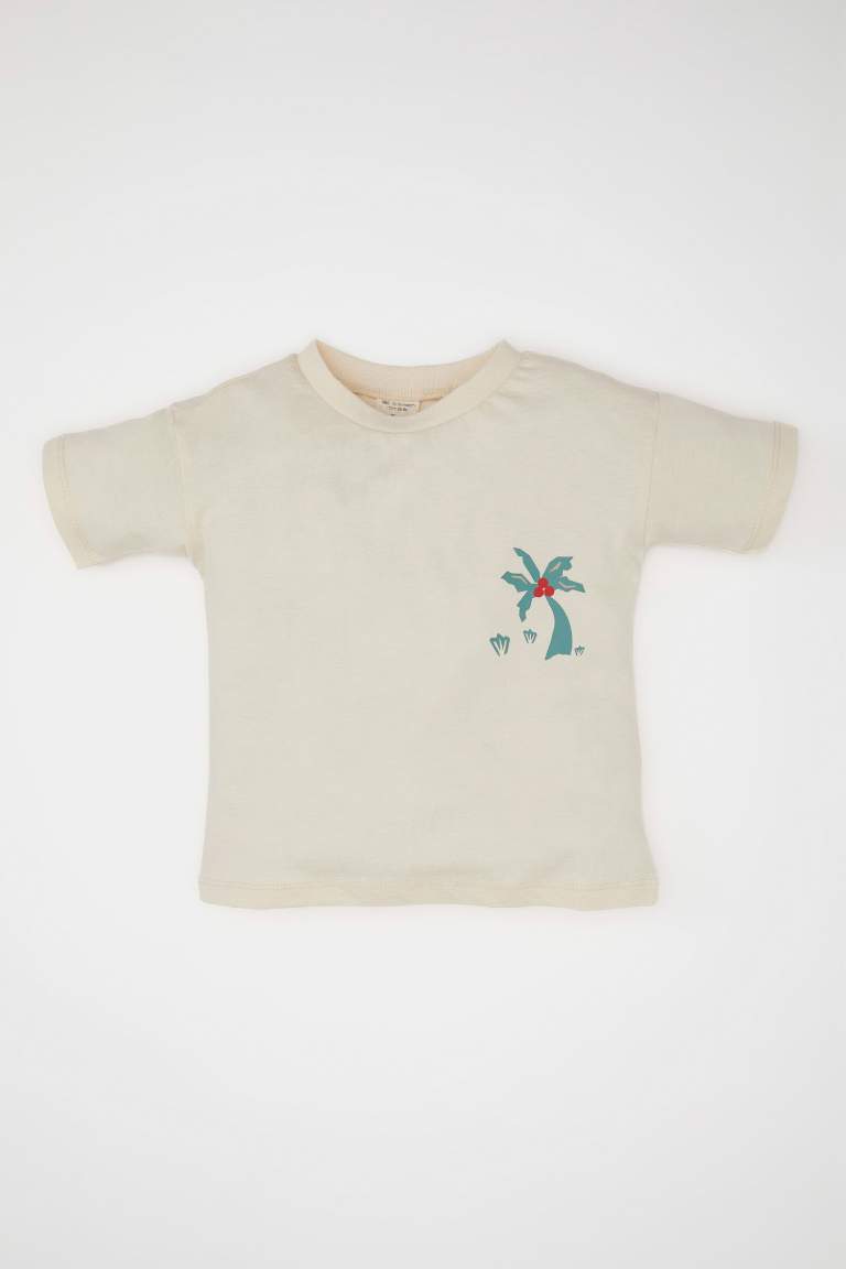 Baby Boy Palm Tree Patterned T-Shirt