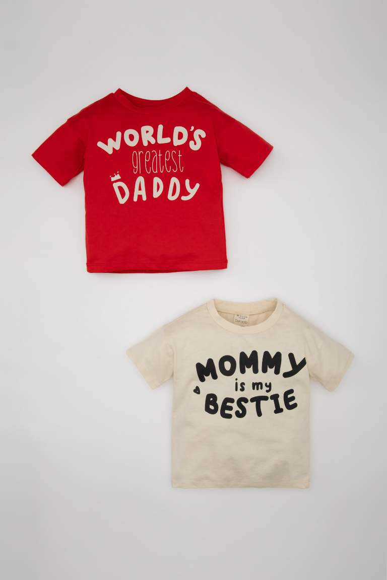 Baby Boy Printed 2 Piece Short Sleeve T-Shirt