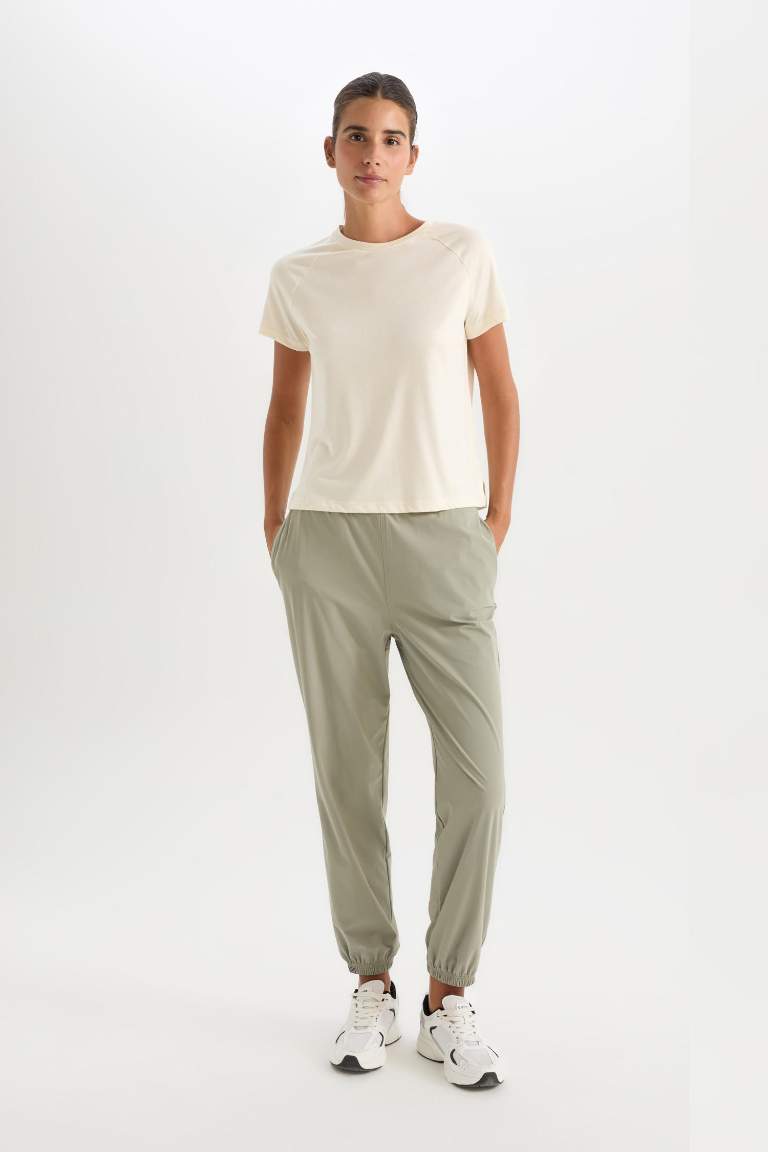 DeFactoFit Wide Leg Geniş Paça Cepli Sporcu Dokuma İnce Pantolon