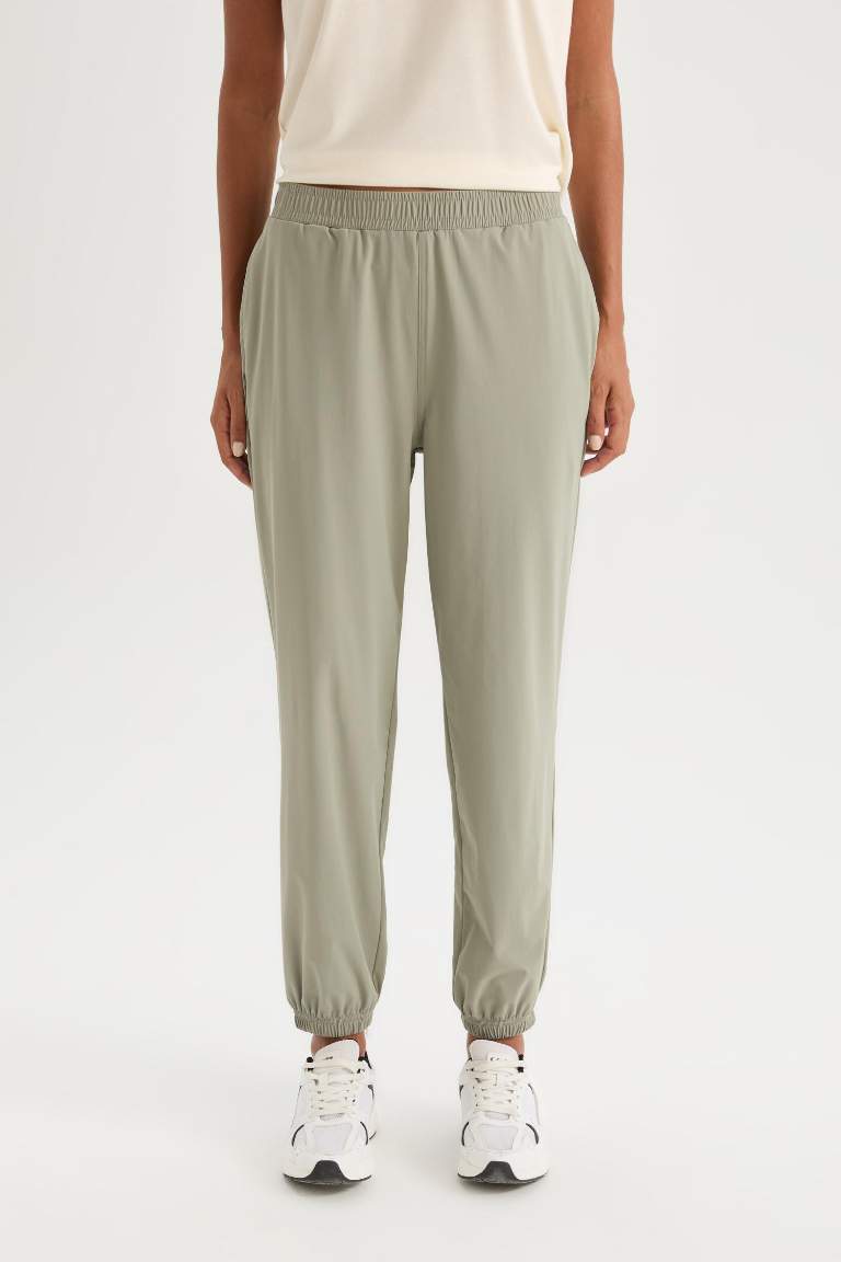 DeFactoFit Wide Leg Geniş Paça Cepli Sporcu Dokuma İnce Pantolon