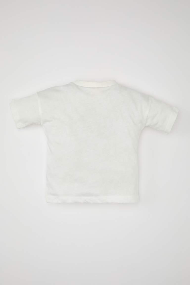 T-Shirt imprimé à Manches Courtes et Col Rond Pour Bébé Fille