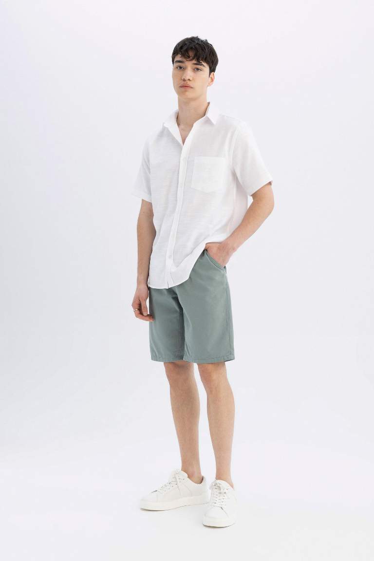 Regular Fit Textured Short Sleeve Shirt