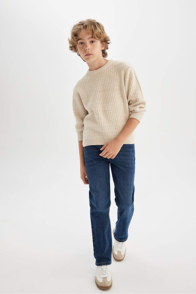 Boy Regular Fit Crew Neck Pullover