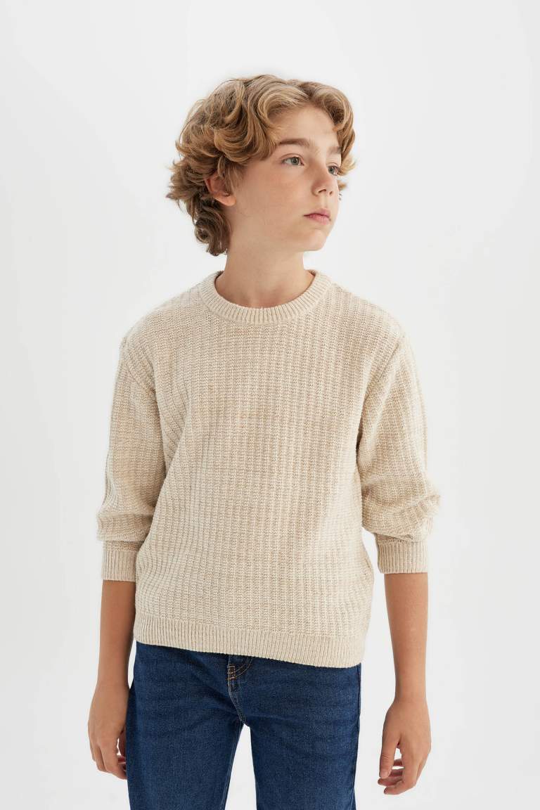 Boy Regular Fit Crew Neck Pullover