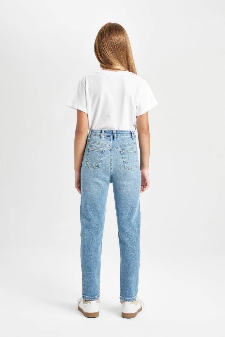 Jean coupe Skinny avec détails déchirés pour Fille