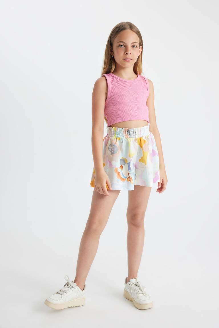 Girl Cotton Patterned Shorts