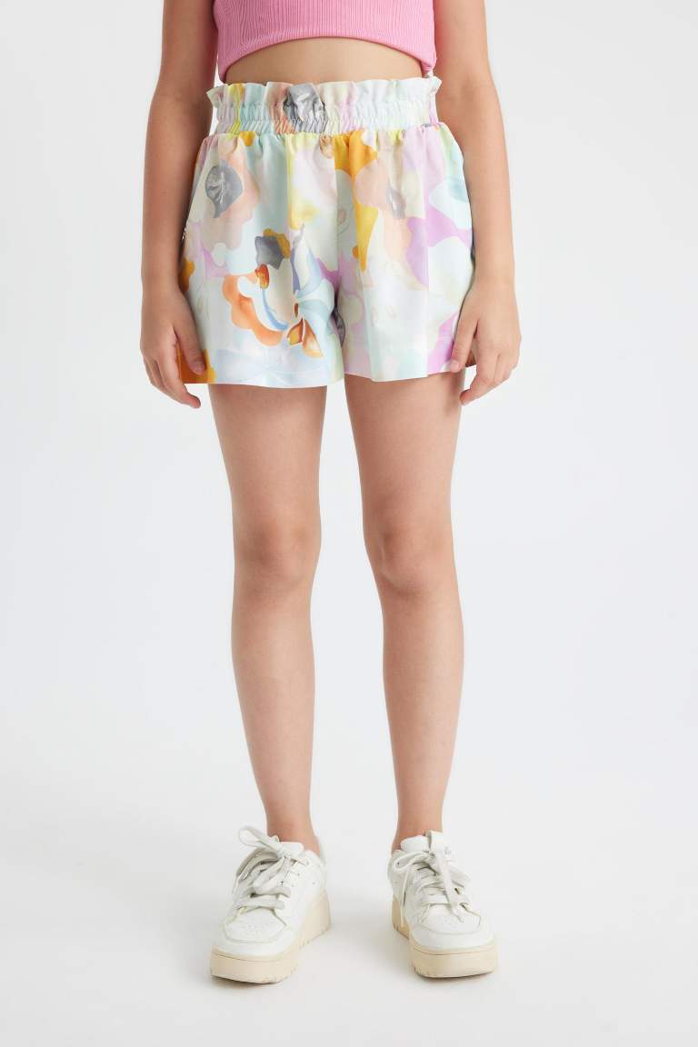 Girl Cotton Patterned Shorts