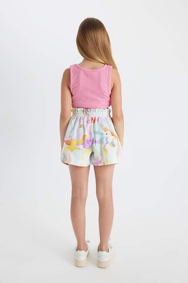 Girl Cotton Patterned Shorts