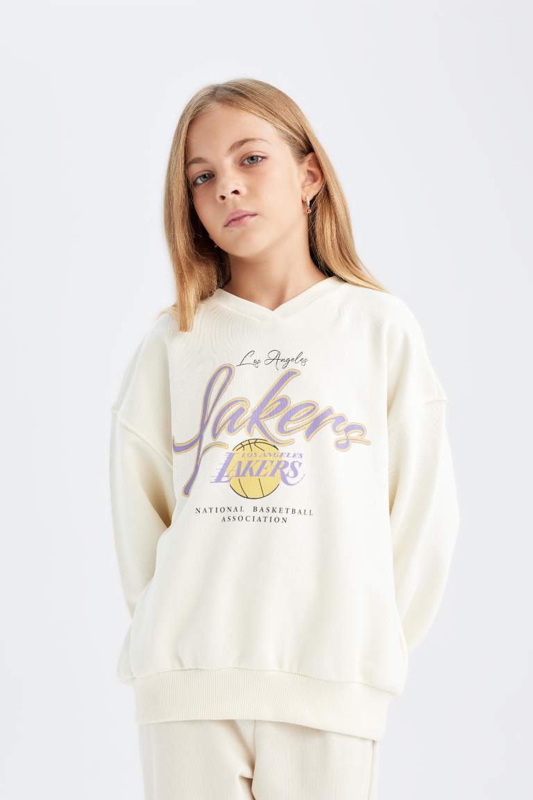 Girl NBA Los Angeles Lakers Oversize Fit Sweatshirt