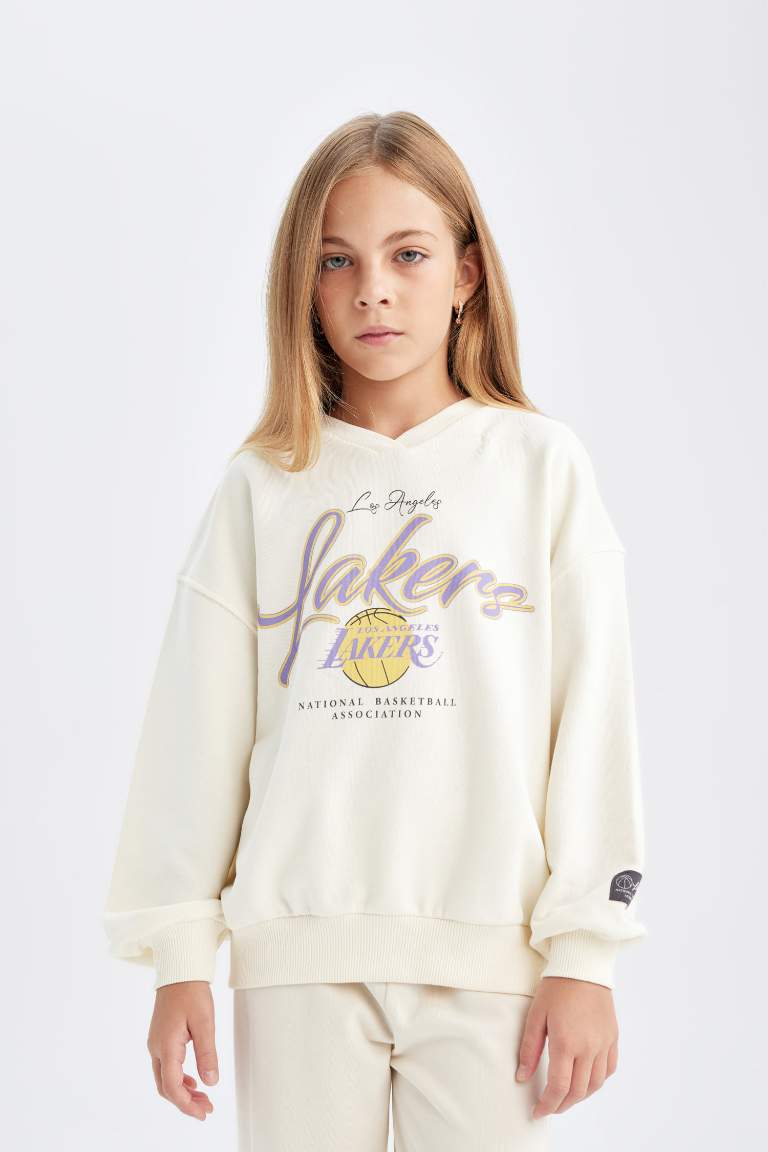 Girl NBA Los Angeles Lakers Oversize Fit Sweatshirt