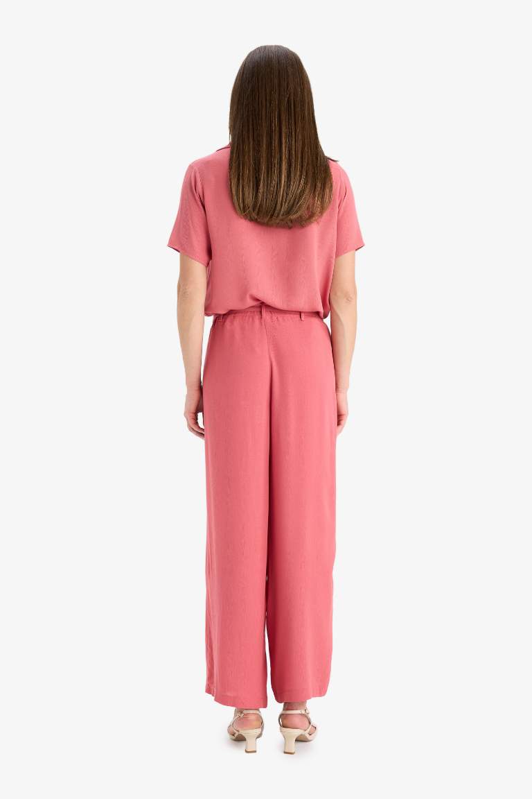 Culotte Geniş Paça Krinkıl Viskon Kapri