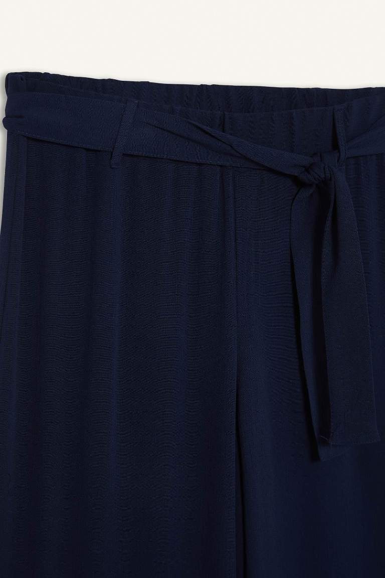 Culotte Geniş Paça Krinkıl Viskon Kapri