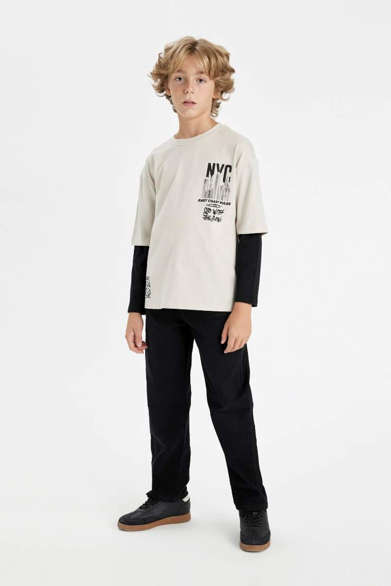 Boy Boy Crew Neck Printed T-Shirt